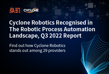 Cyclone Robotics recognised in Forrester Landscape Report: Robotic Process Automation, Q3 2022